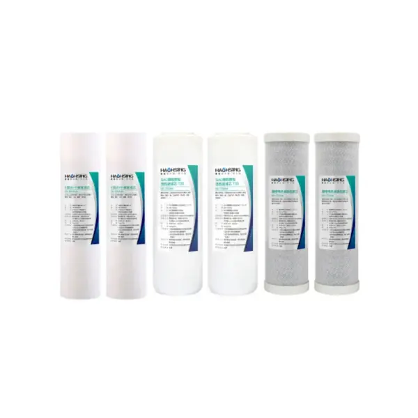 豪星-前置原廠濾芯 五微米PP 椰殼顆粒T33活性碳 CTO活性碳(6入組)